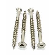 NEWPORT FASTENERS Deck Screw, #8 x 1-1/4 in, Steel, Flat Head, Square Drive, 500 PK V04321-PR-500